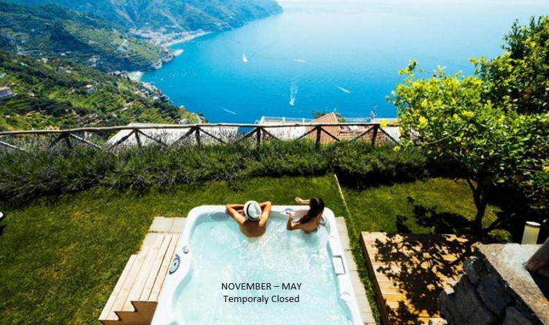 Sea View Villa In Ravello With Lemon Pergola, Gardens And Jacuzzi - Ideal For Elopements エクステリア 写真