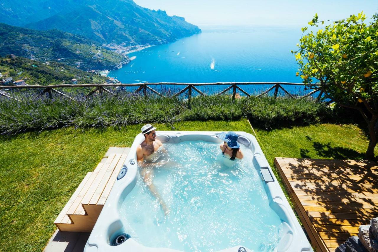 Sea View Villa In Ravello With Lemon Pergola, Gardens And Jacuzzi - Ideal For Elopements エクステリア 写真